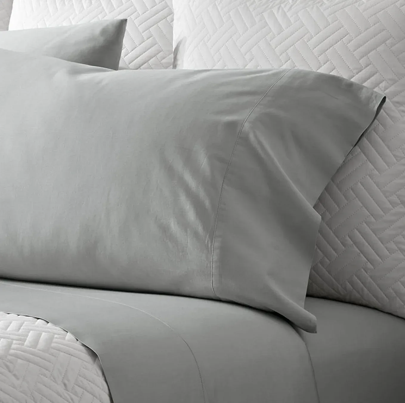 Signature Hemmed Pillowcase Set – Shore (Personalized)