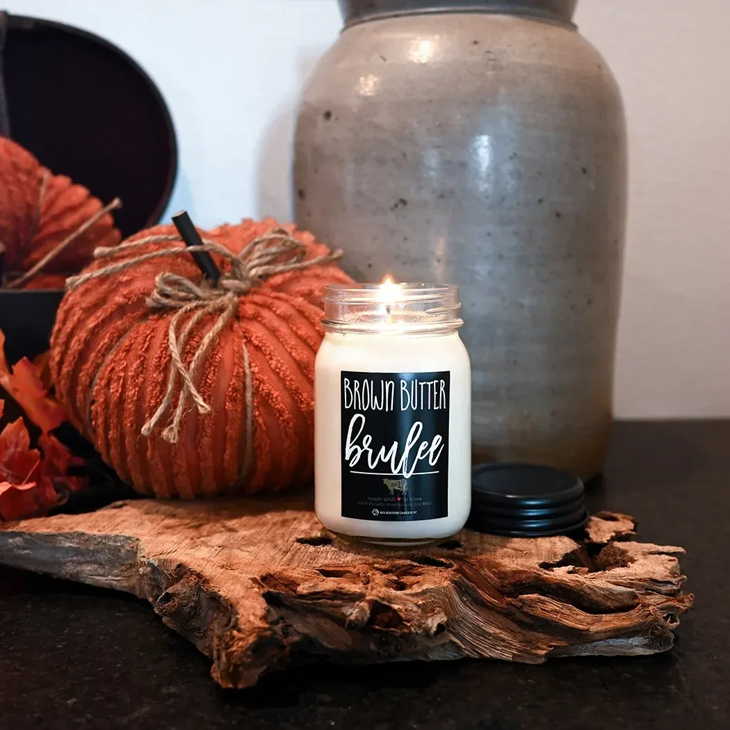 Brown Butter Brulee Candle – 13 oz Mason Jar
