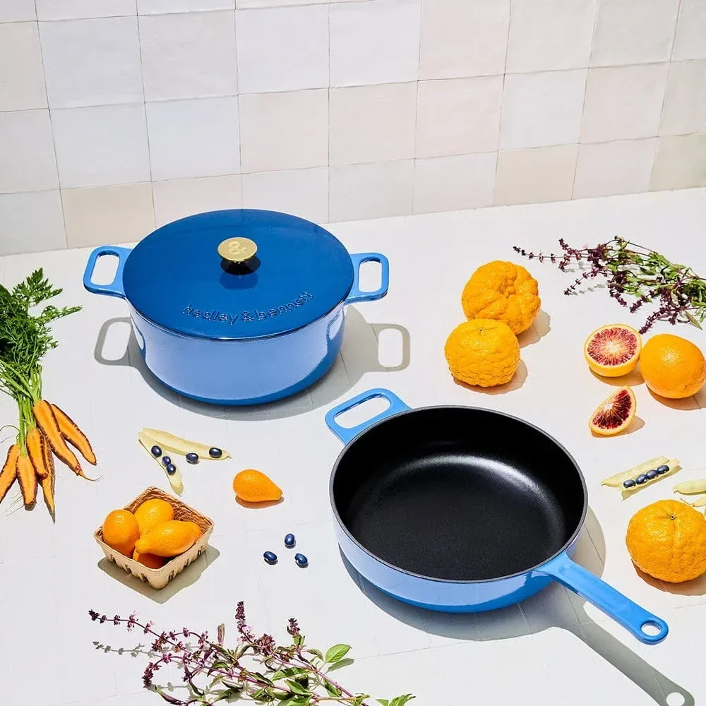 3-Piece Enameled Cast Iron Set – French Blue
