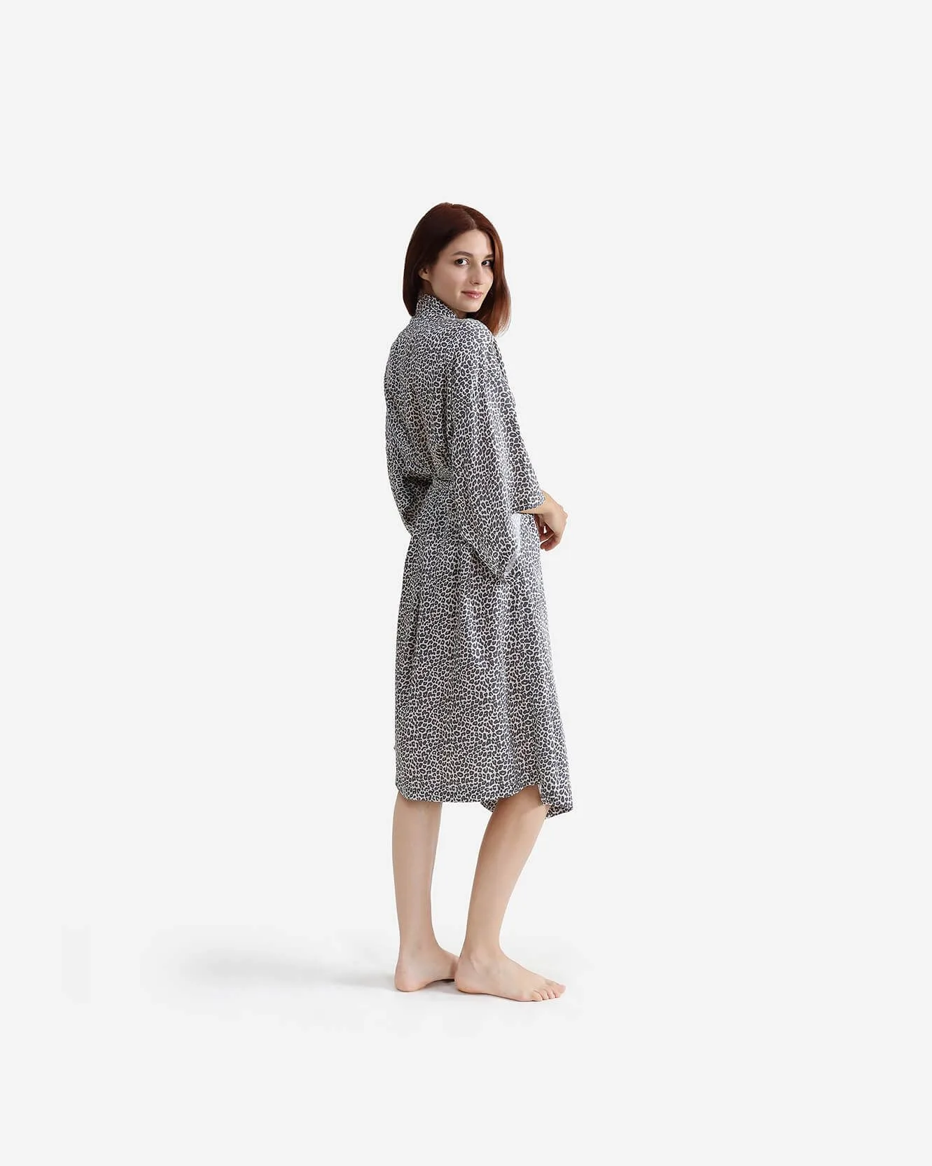 Silky Lyocell Leopard Print Kimono – Last Chance