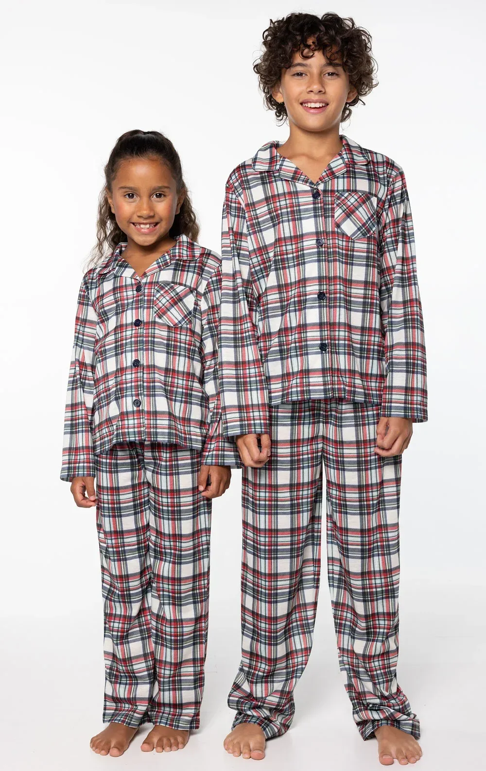 Farrell Plaid Unisex Kids Button-Front Pajamas – Dad and Me