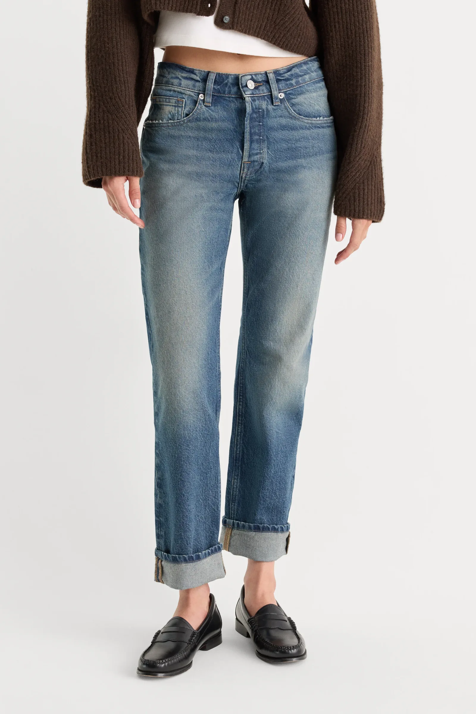 Vintage Straight Ankle Jeans – INDIGO1282