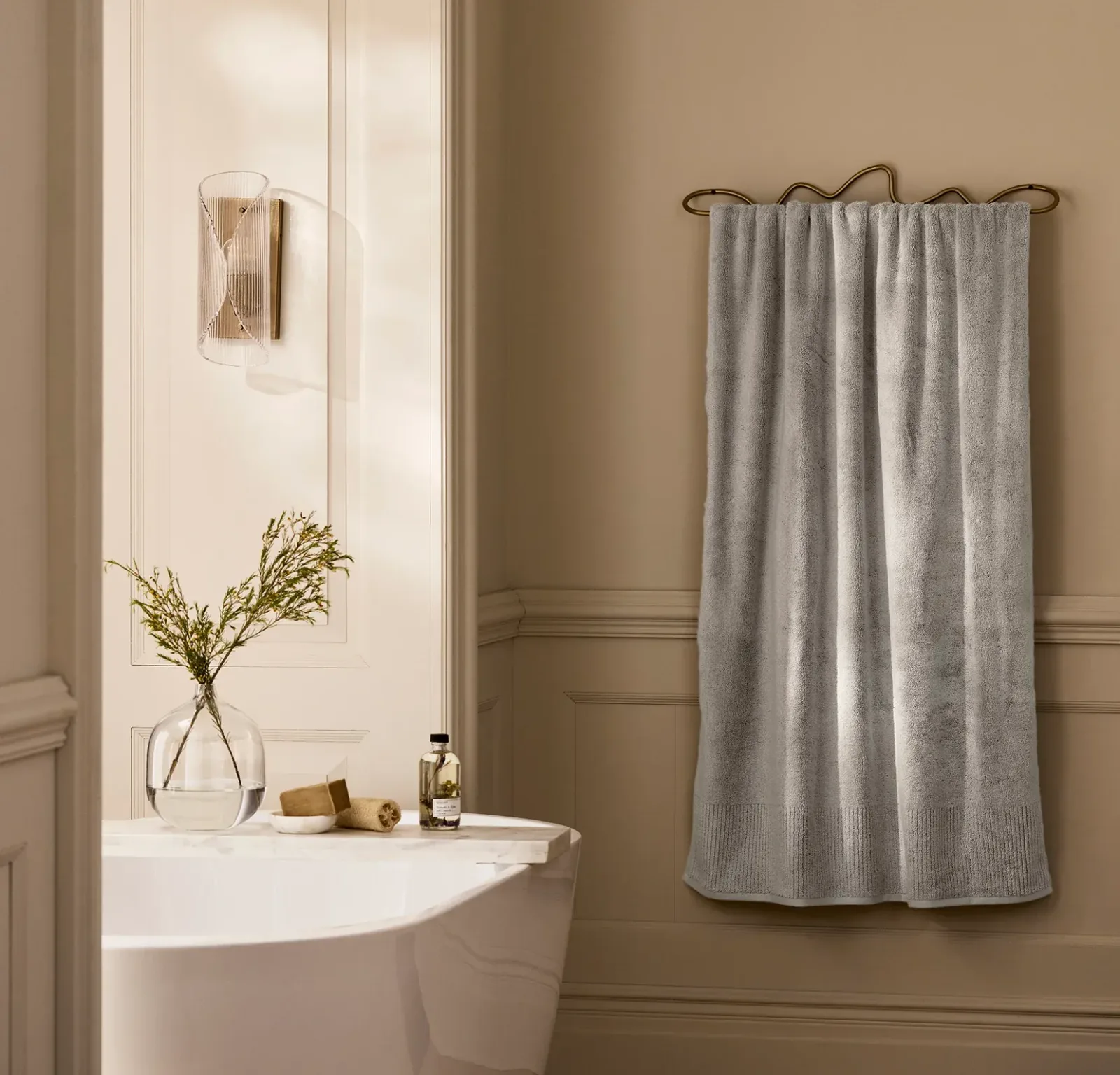 Turkish Ultra Plush Bath Towel – Pewter (Personalized)