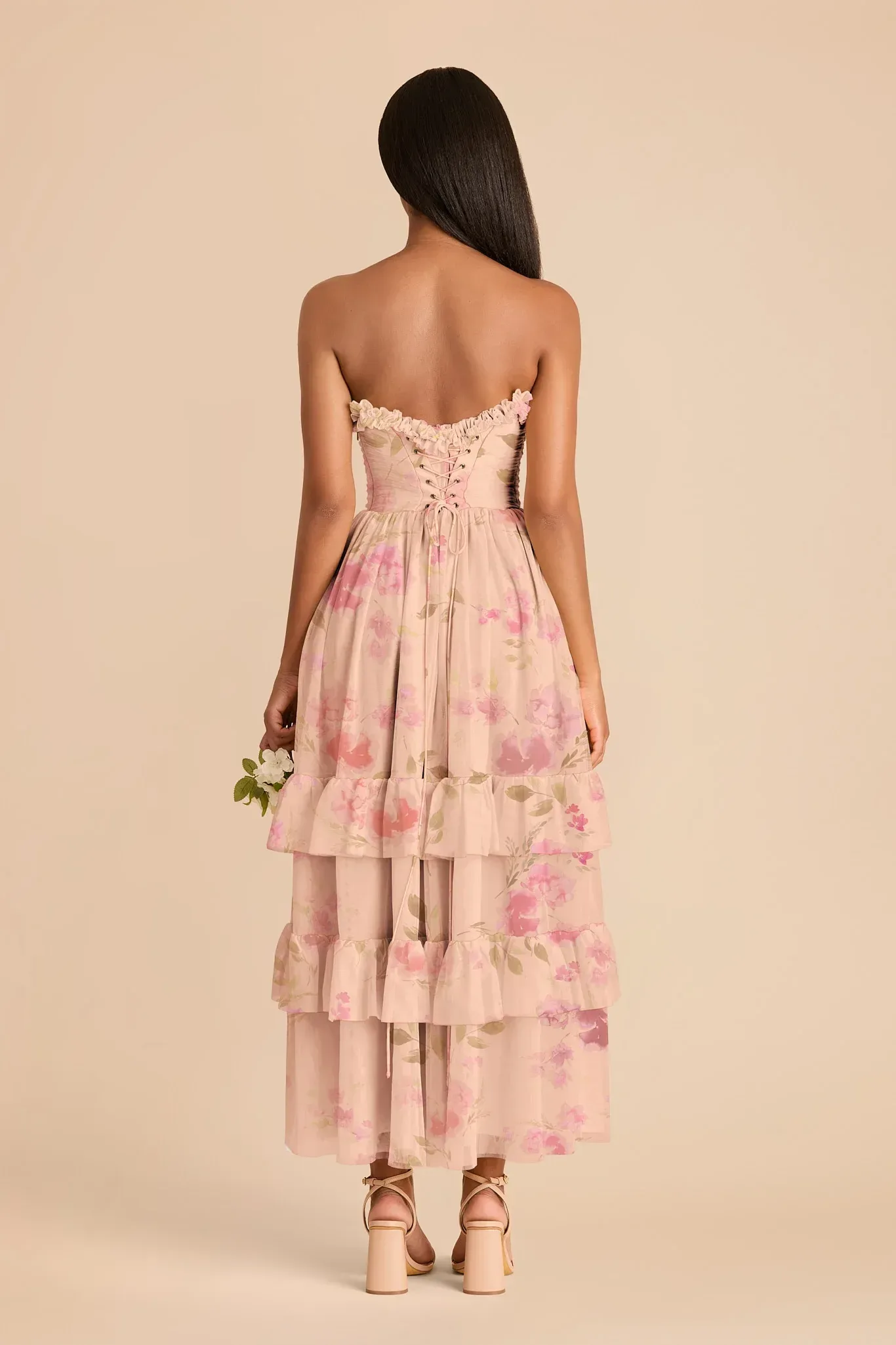 Cordelia Tulle Dress – Blush Pink Rococo Floral