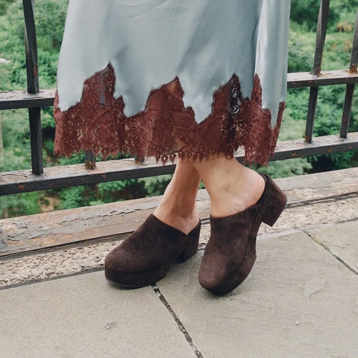 Alison Roman x Margaux: The Atlantic Clog – Dark Chocolate Suede