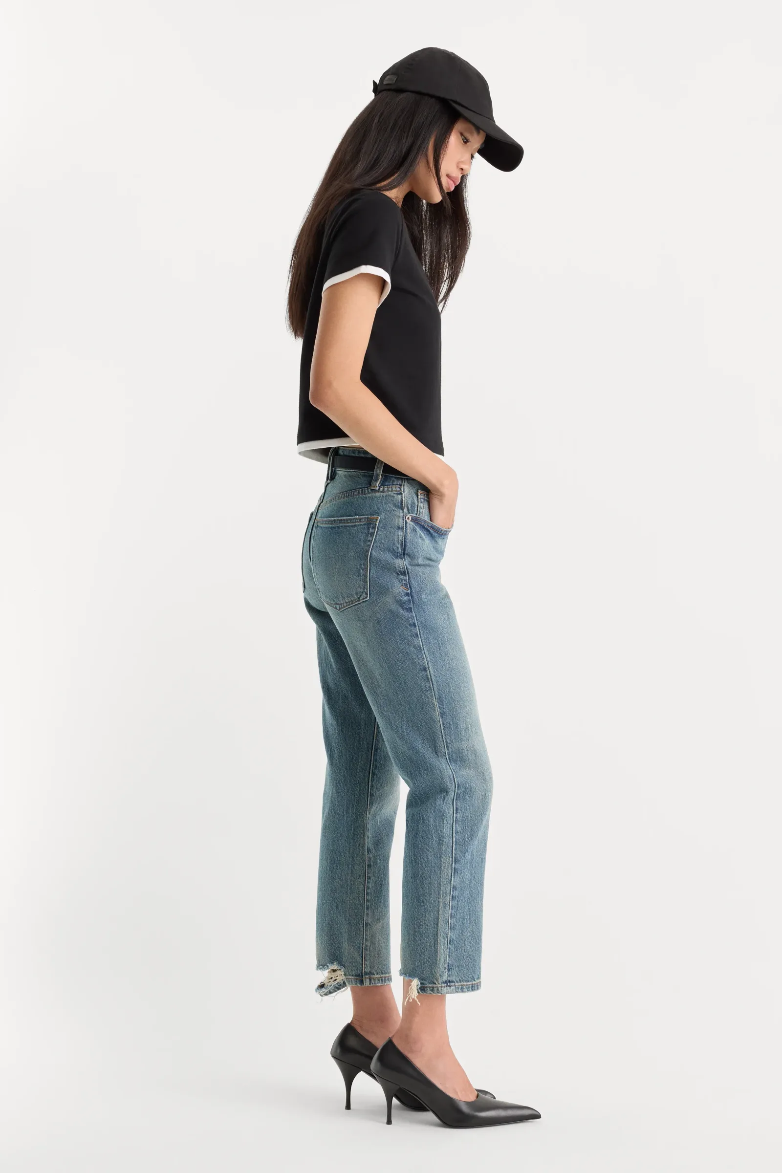Vintage Straight Ankle Jeans – Oak