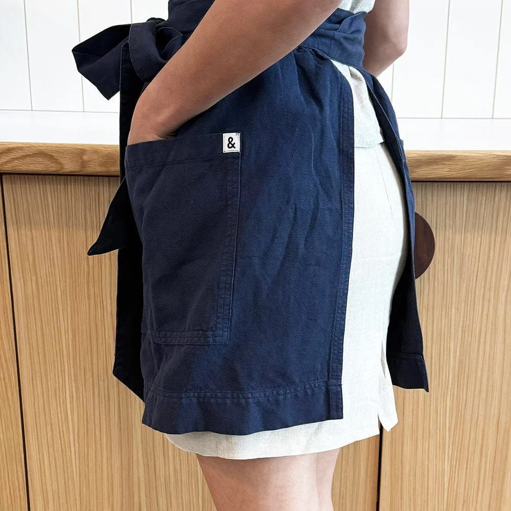 Blueberry Half Pinafore Apron