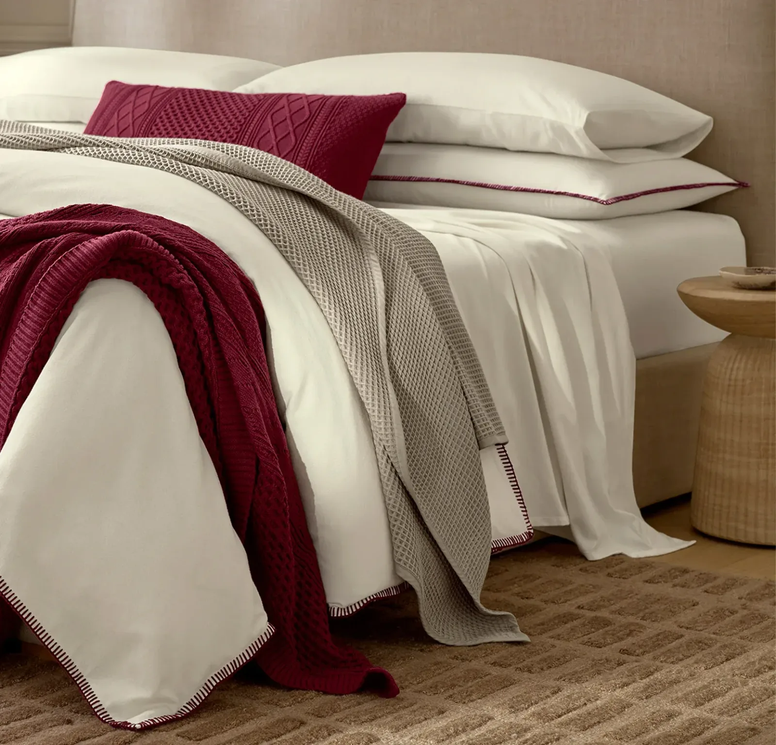 Aran Knit Throw Blanket – Holly