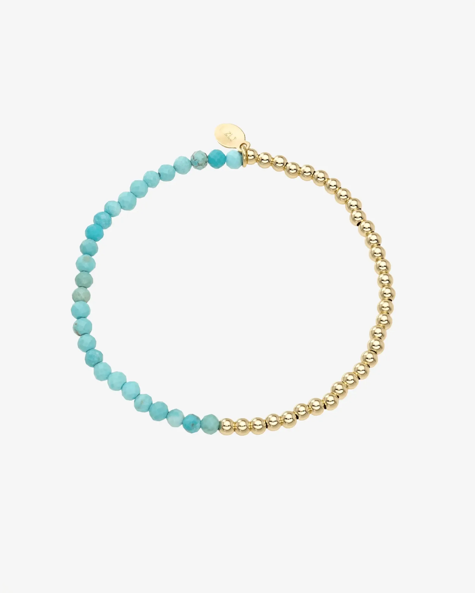 14k Gold Two-Tone Split Beaded Bracelet