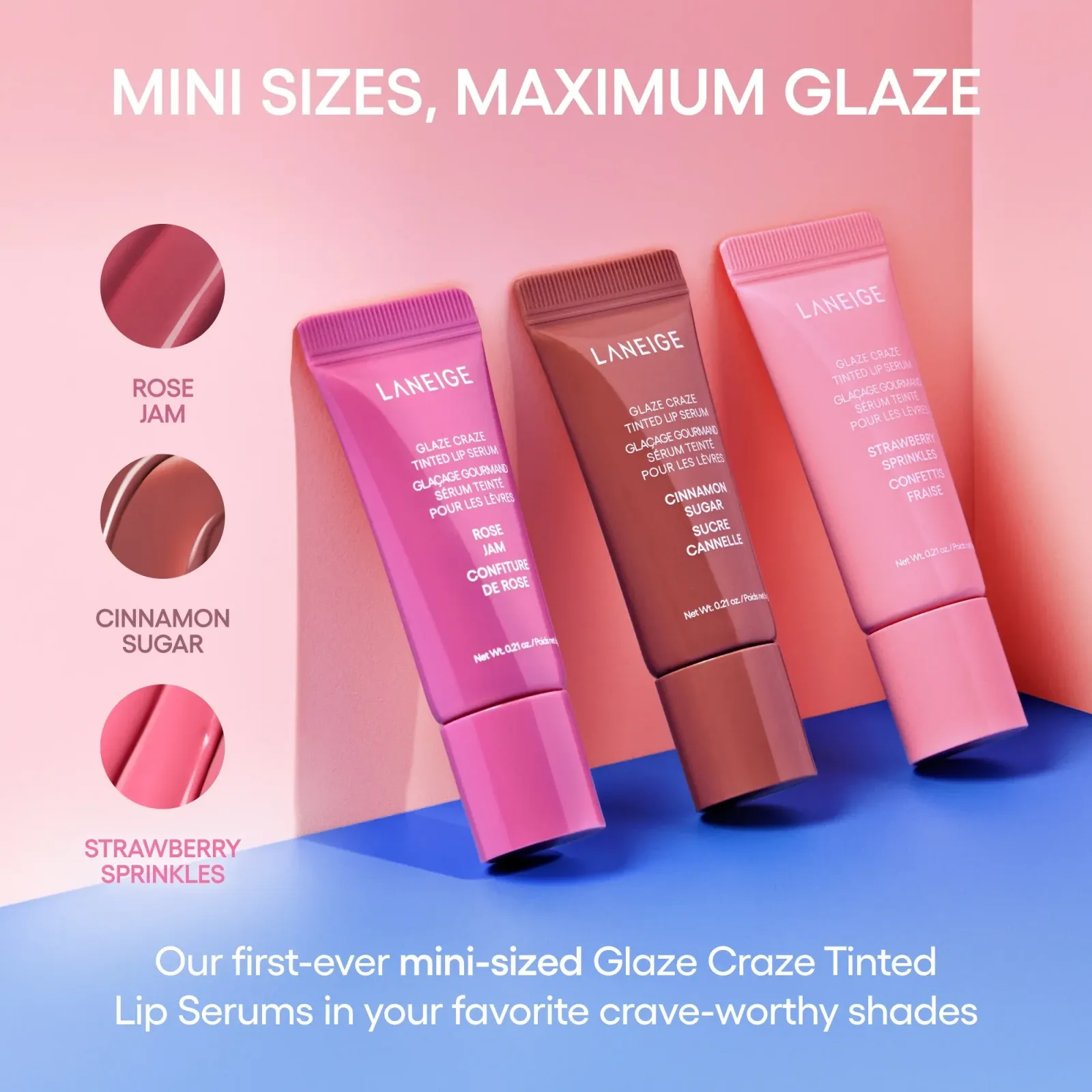 Glassy Lip Minis 3 Pc. Glaze Craze Tinted Peptide Lip Serum Gift Set