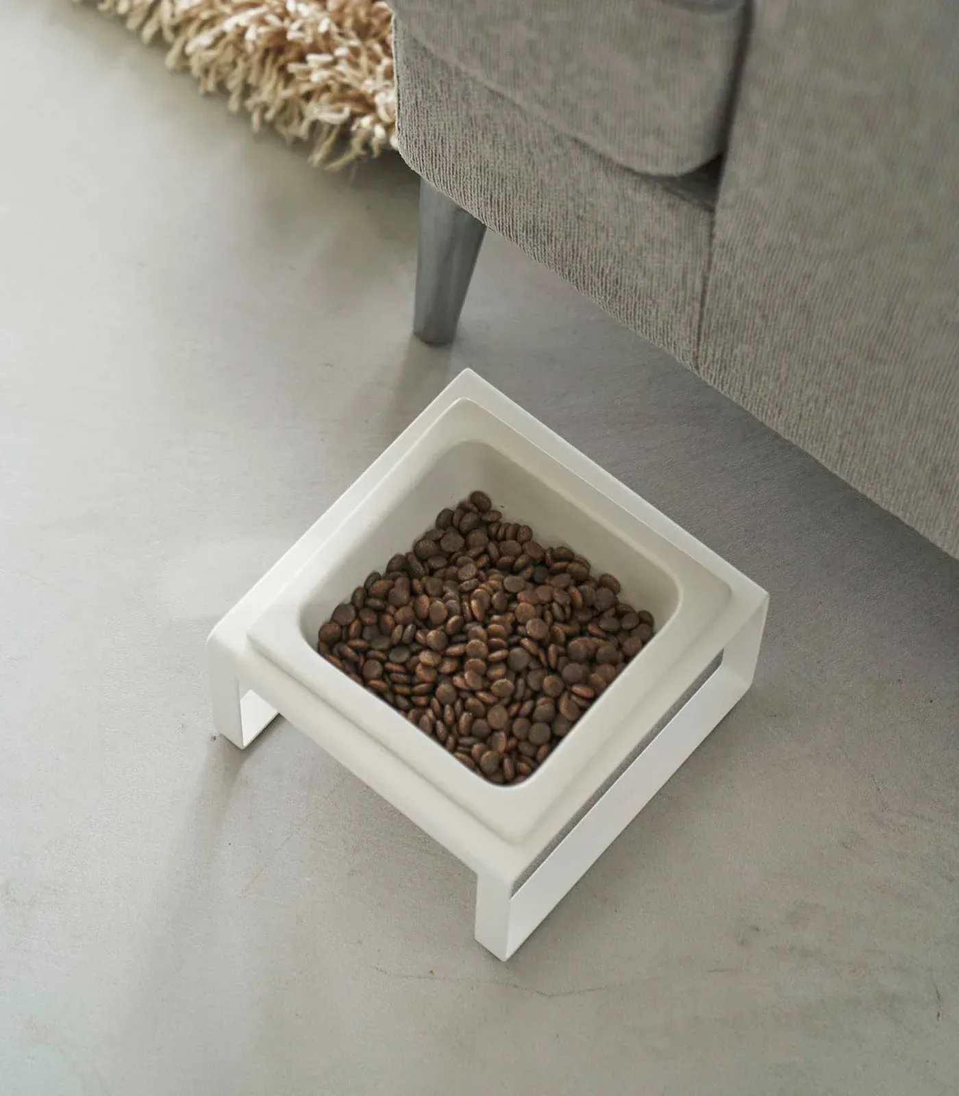 Single Pet Food Bowl – Steel + Ceramic