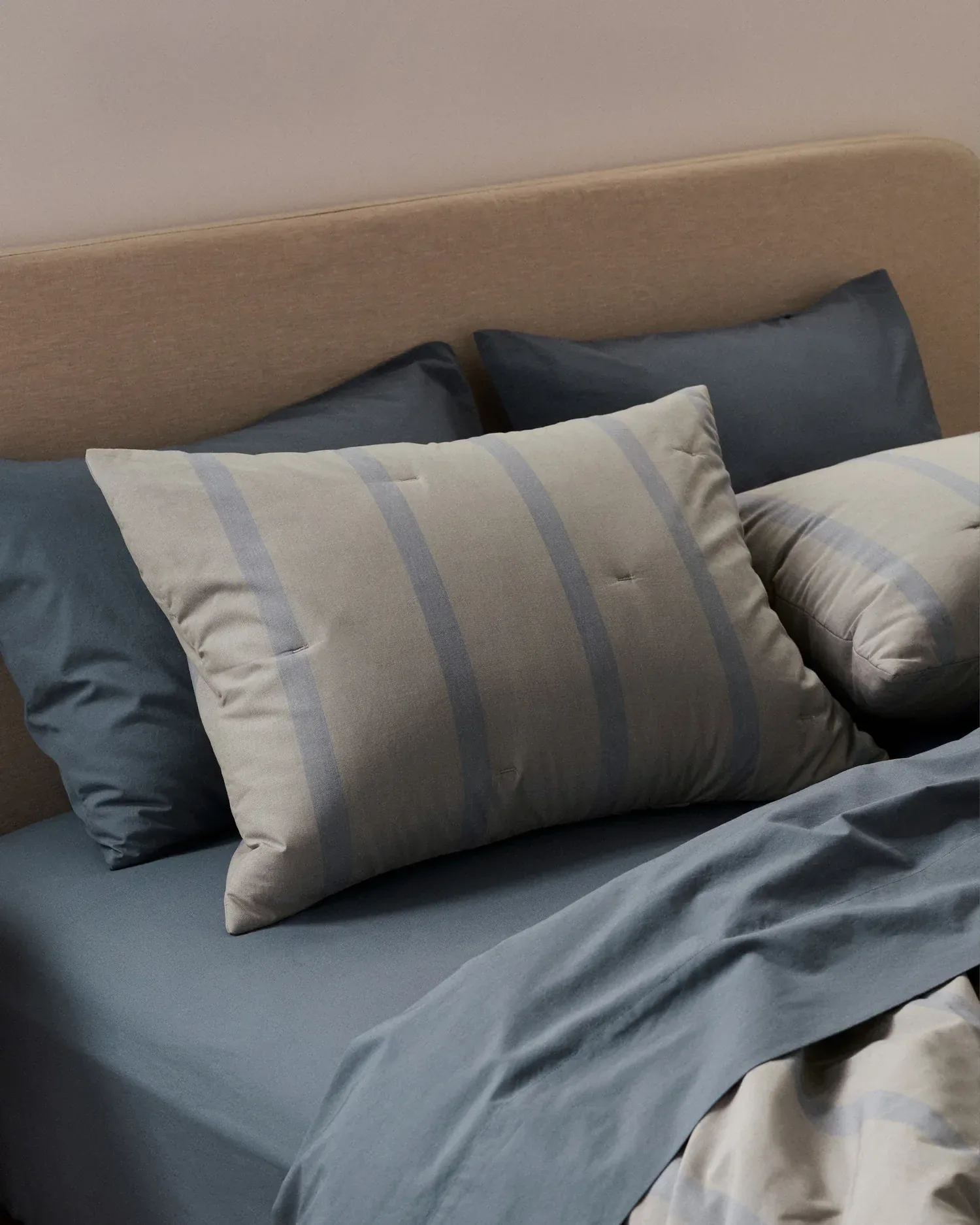 Field Stripe Sham Set (Moss Stripe)