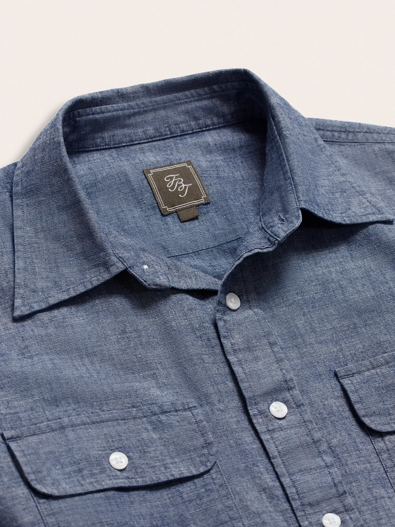 Dark Wash Chambray Work Shirt