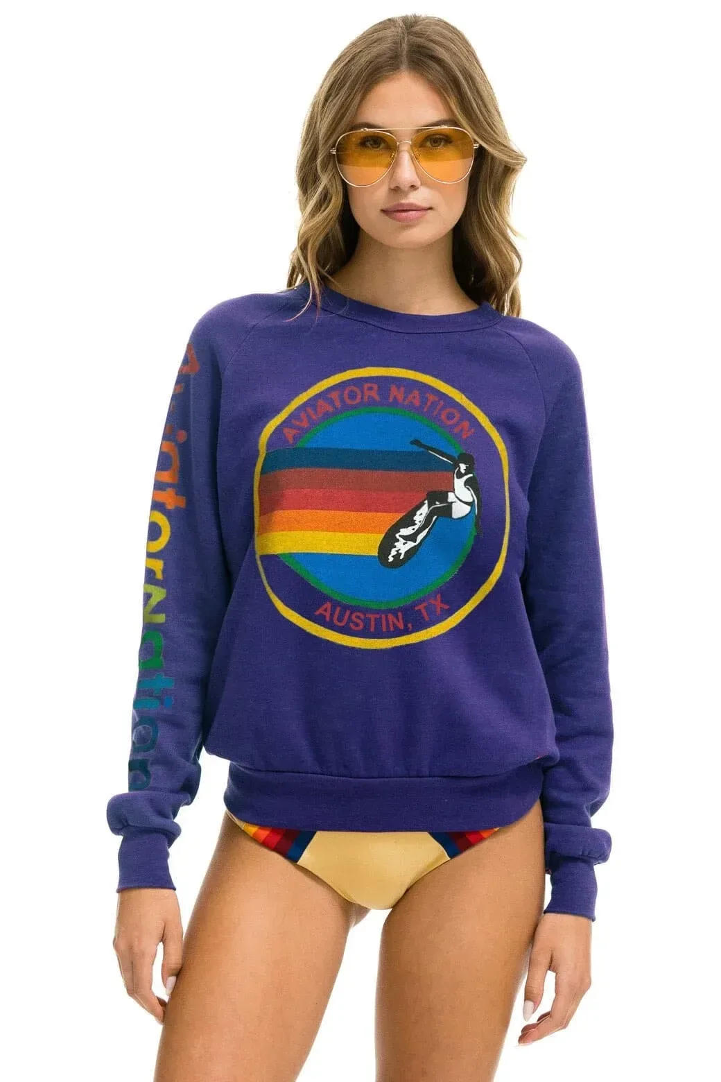 AVIATOR NATION Austin Sweatshirt – Purple