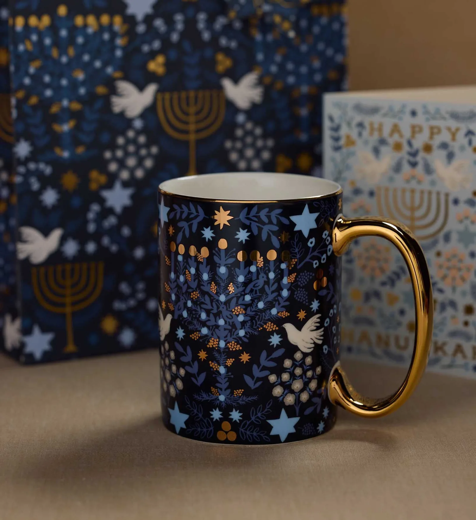 Holiday Porcelain Mug – Laurel Menorah
