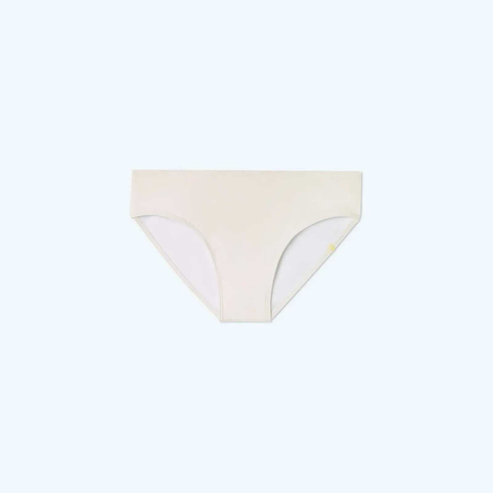 The High Leg Mid Rise Bikini Bottom – White Sand
