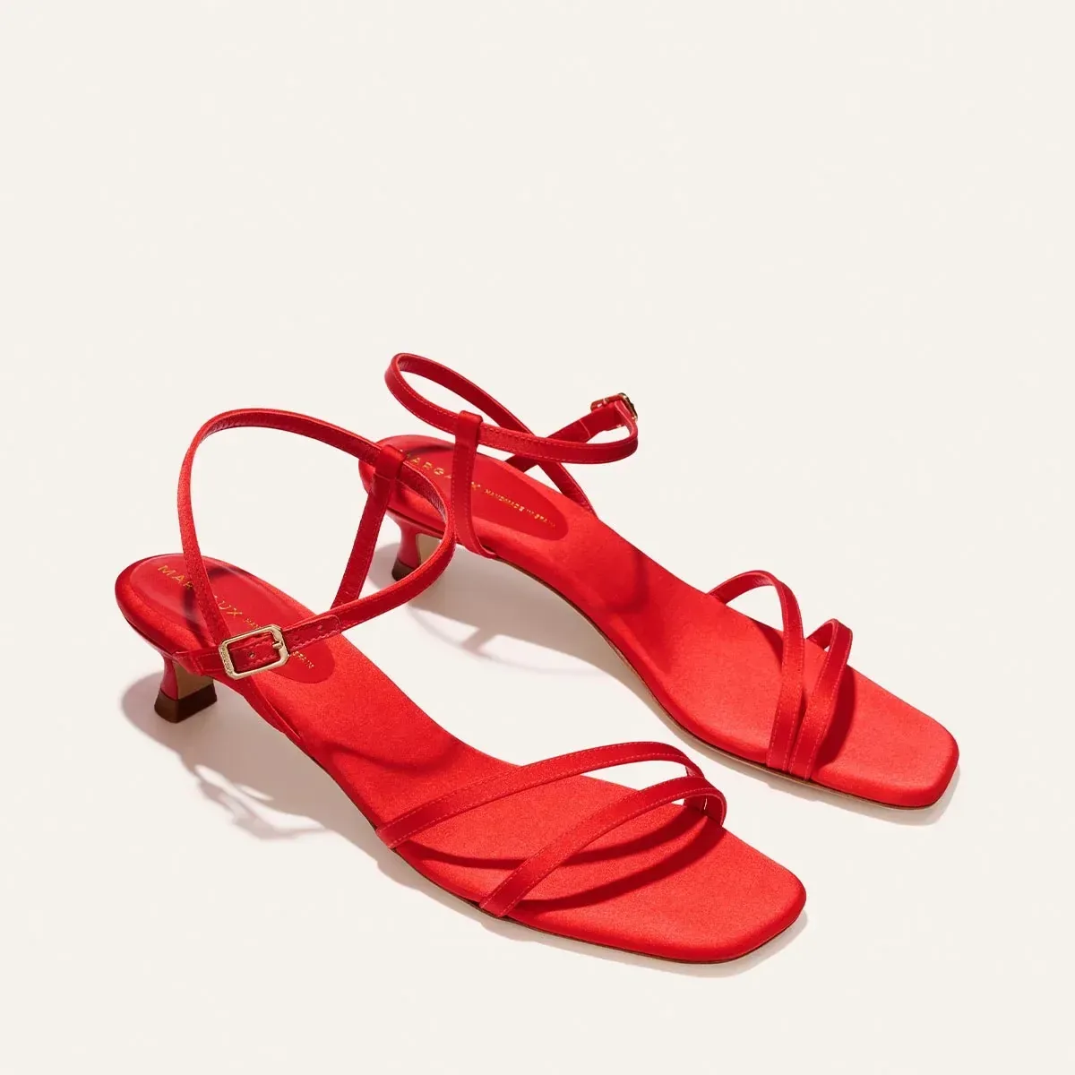 The Dylan Sandal – Poppy Satin