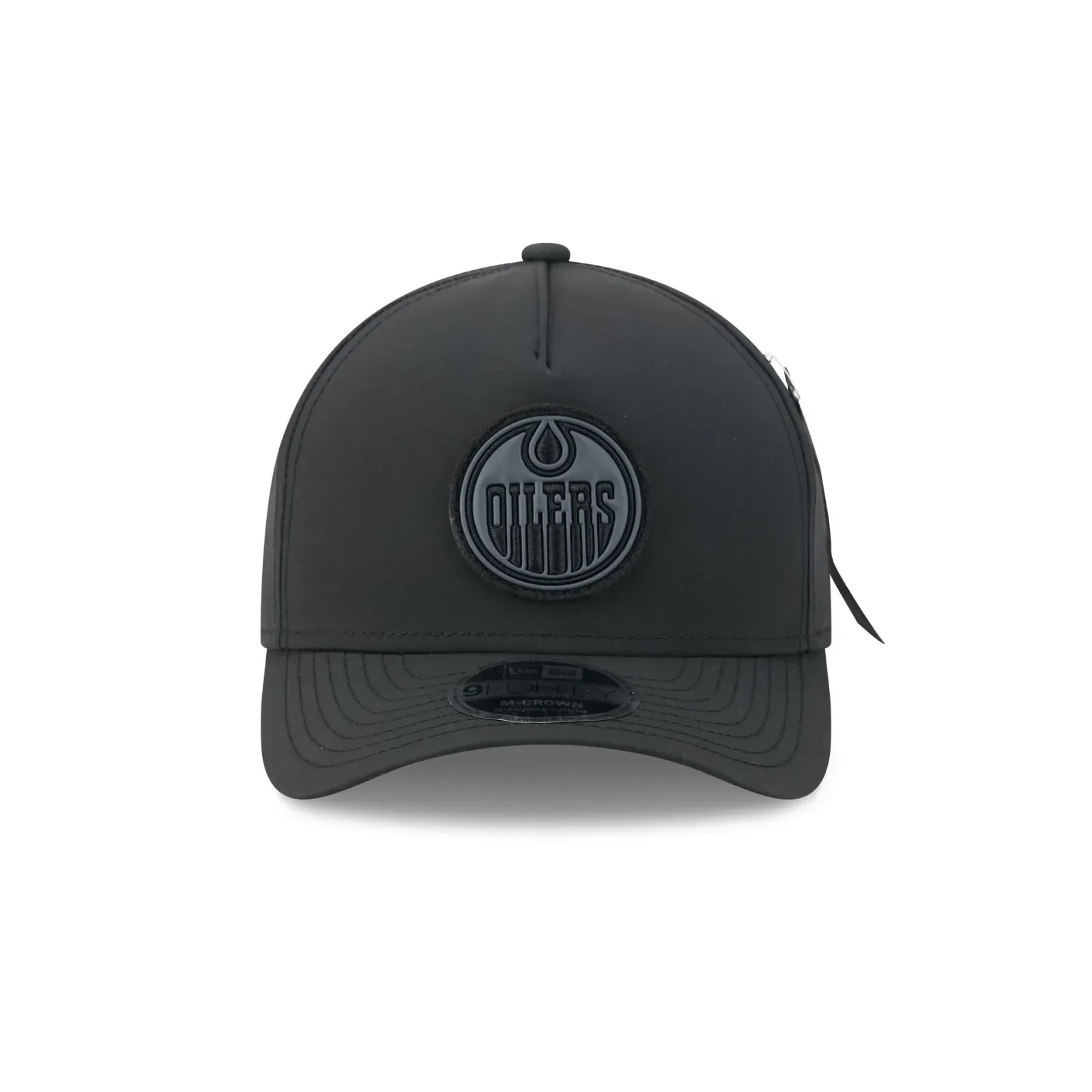 Alpha Industries x Edmonton Oilers Nylon Black 9FORTY M-Crown A-Frame Snapback Hat