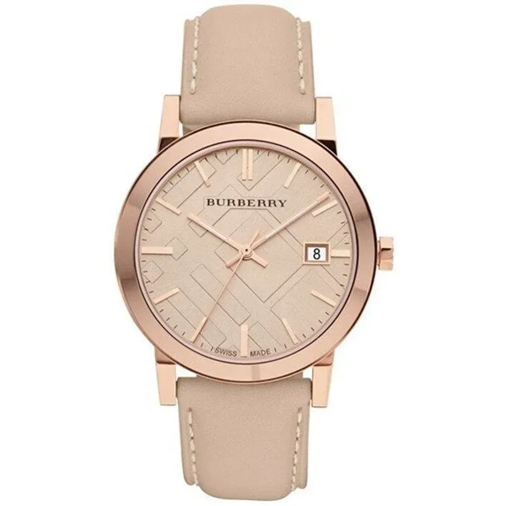 Burberry BU9014 Tan Dial Leather Strap Women's Watch