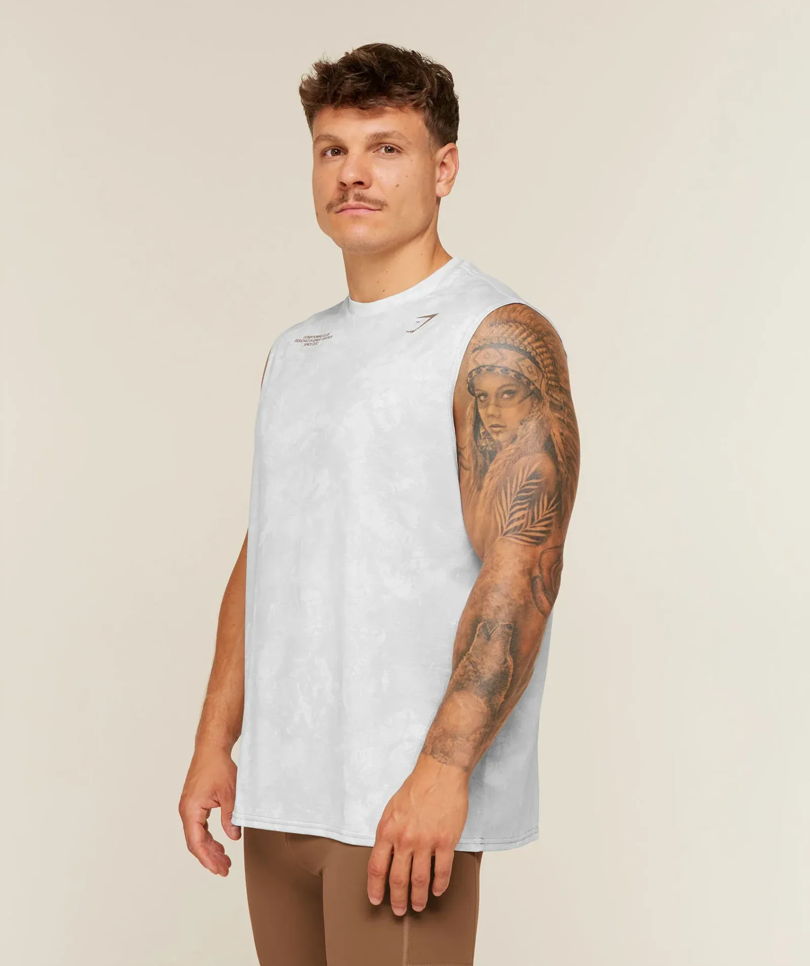 Gymshark Conditioning Club Tank – White/Lifestyle Brown