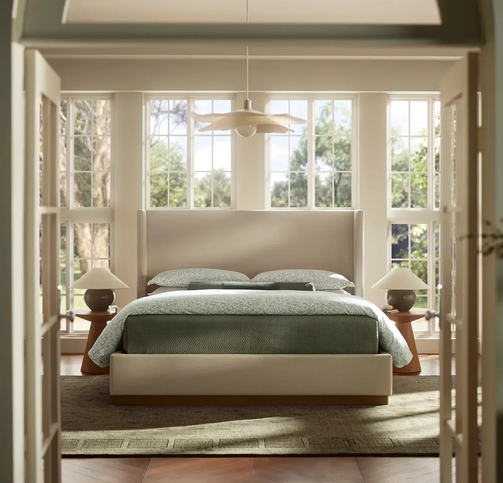 Percale Hemmed Duvet Set – Meadow Garden