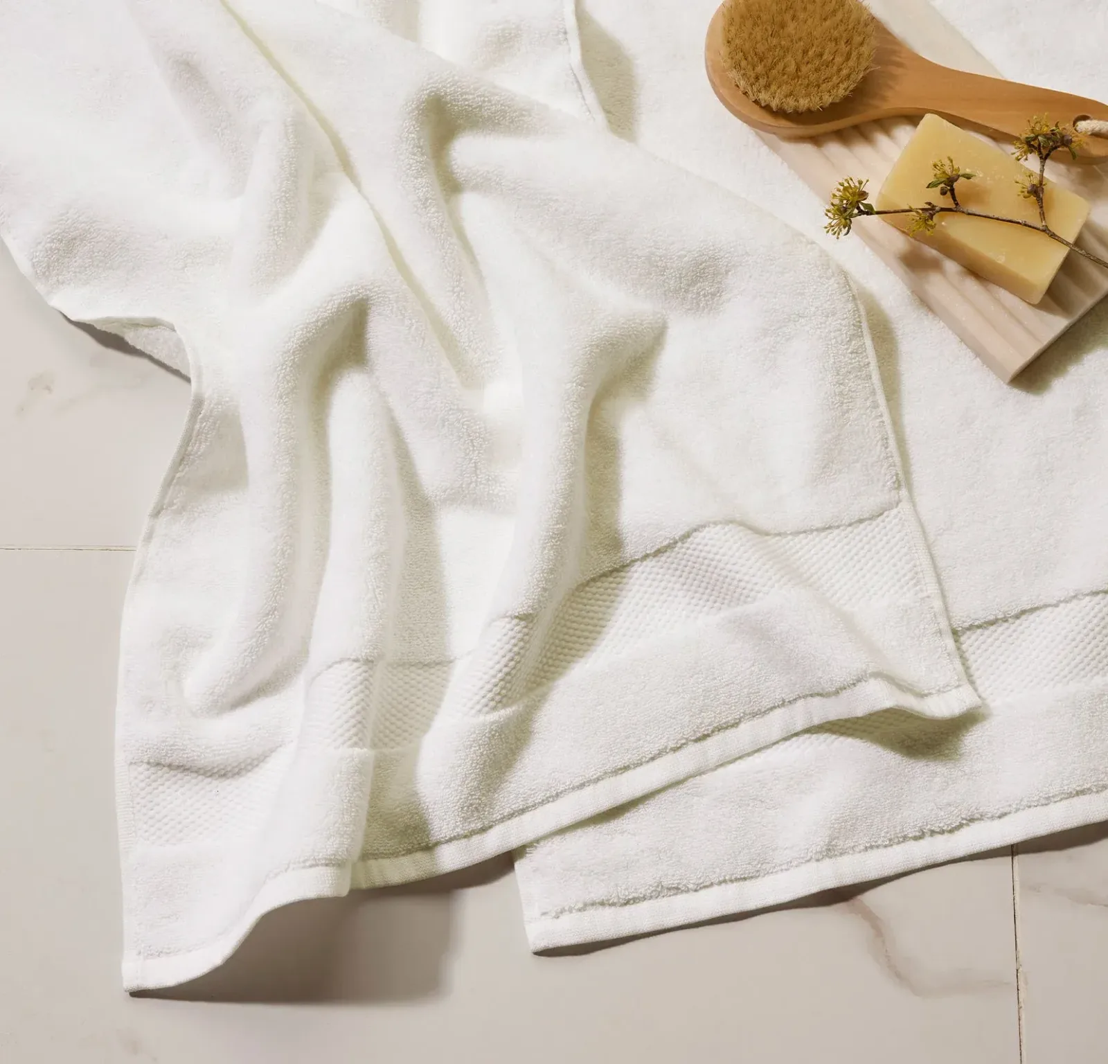 Plush Hand Towels (Pair) – White (Personalized)