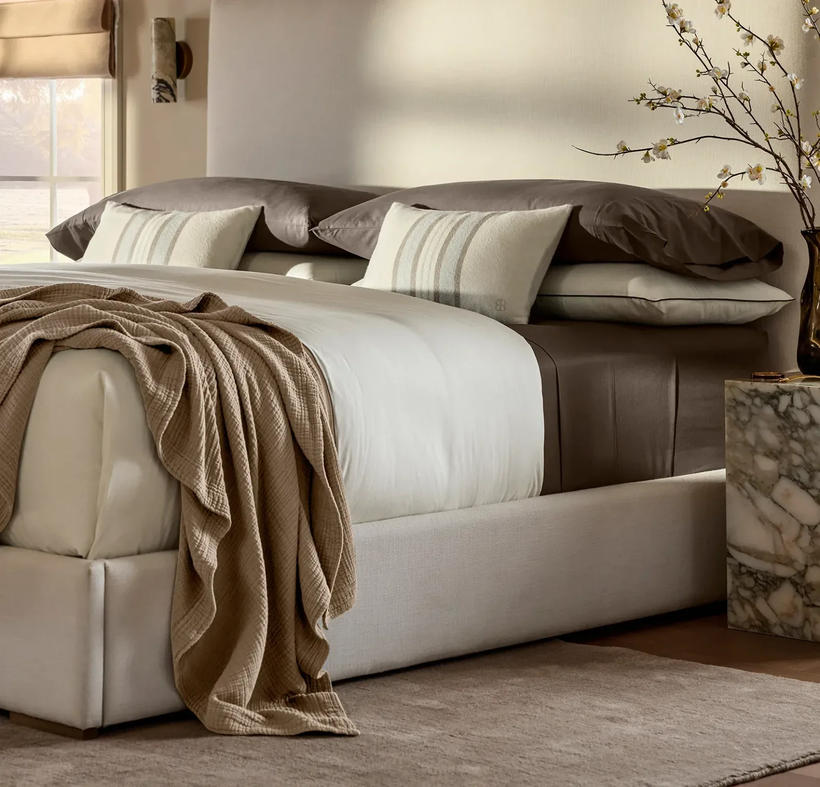 Signature Hemmed Sheet Set – Deep Walnut