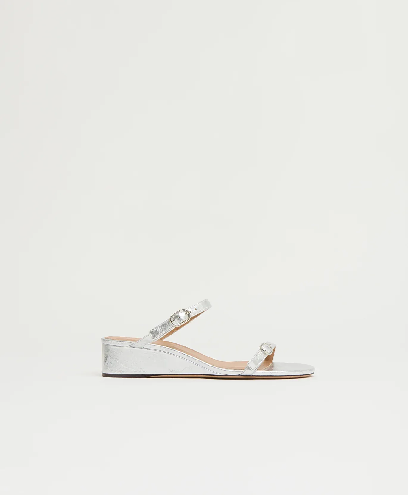 Zeppa Sandal – Crinkled Silver