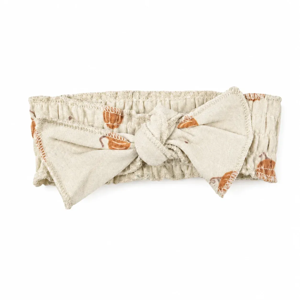Pumpkin Spice – Organic Smocked Tie Headband