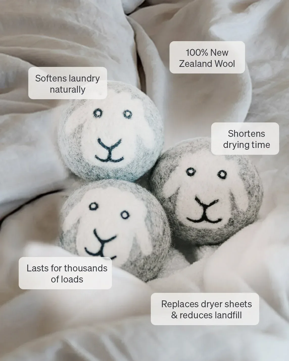 6-Pack Wool Dryer Balls