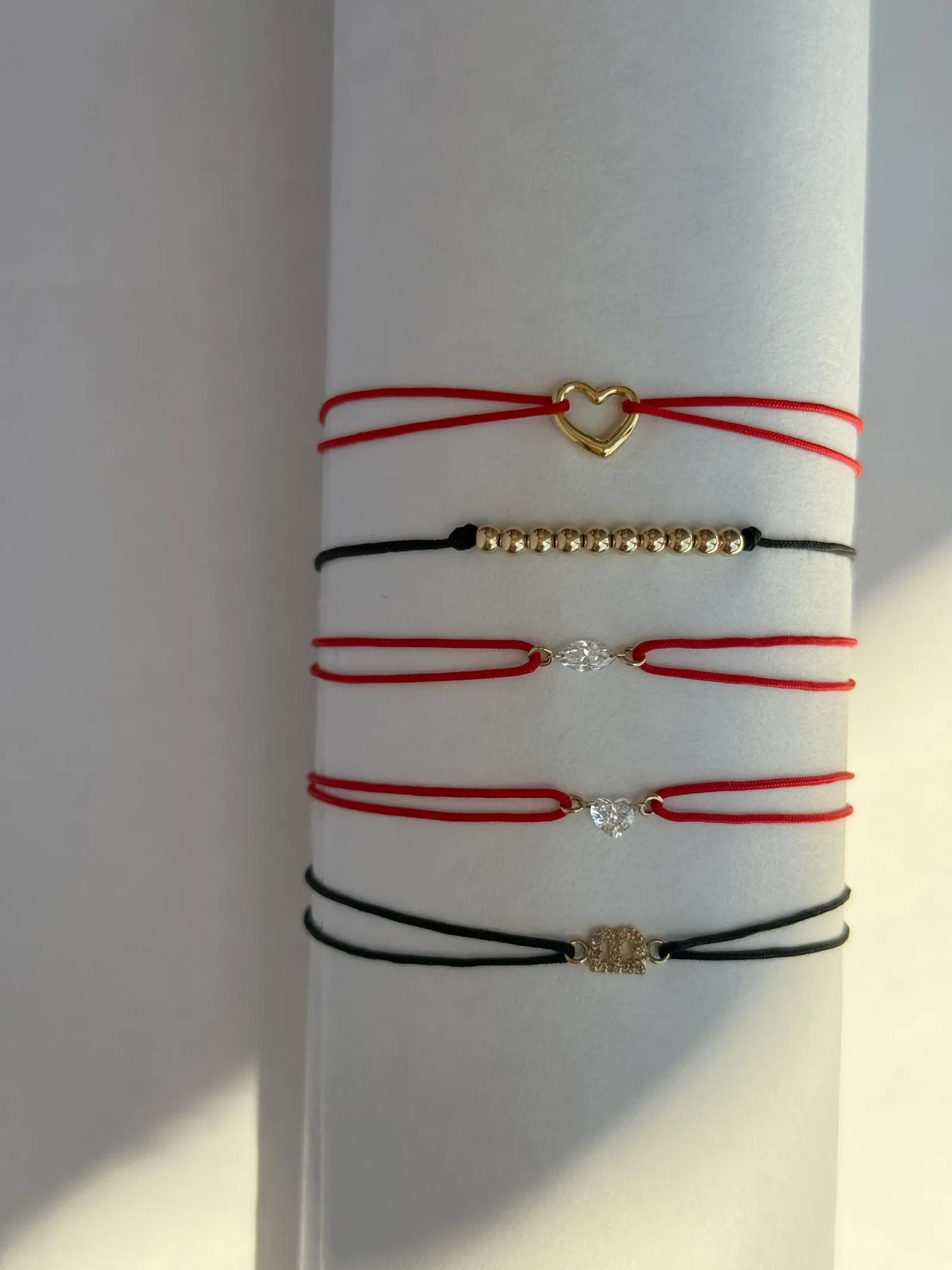 14k Gold Open Heart Fortune Bracelet