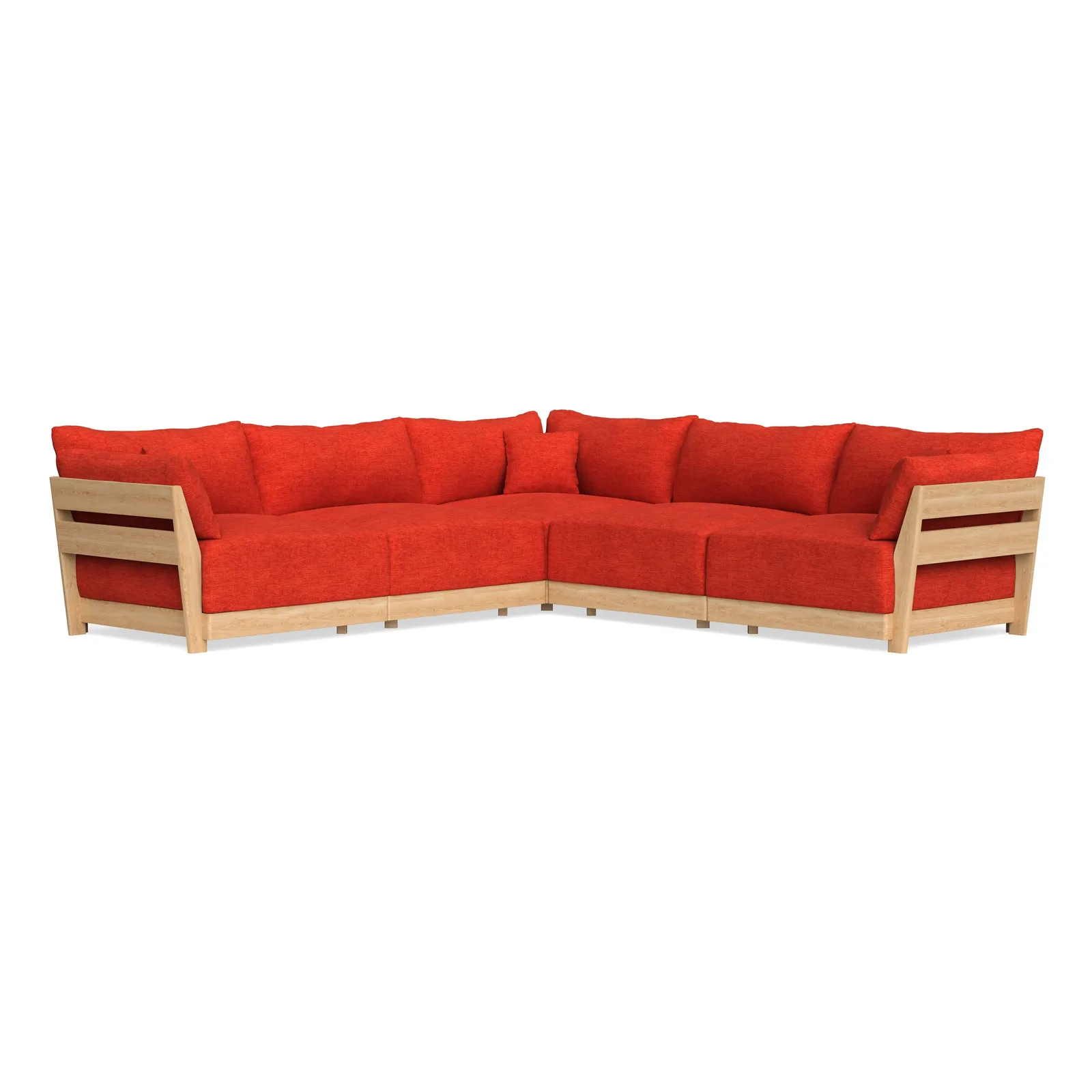 Slipcover Only – Modular Bondi 5-Seater Corner Sectional in Poppy Orange
