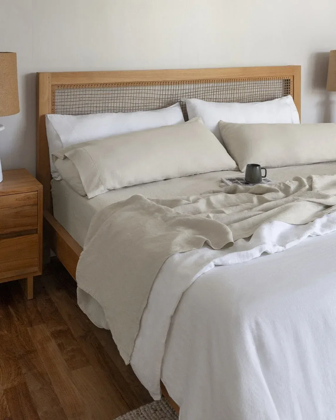 Stonewashed Linen Duvet Cover for Throw Size