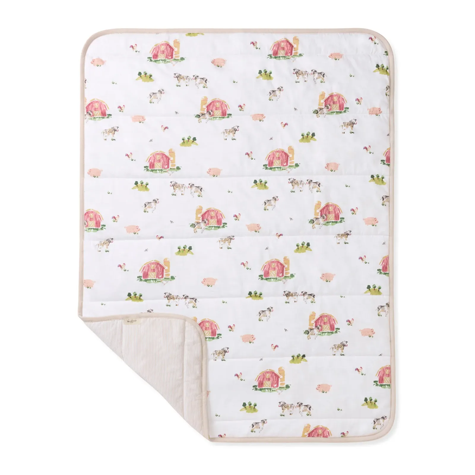Barnyard Organic Cotton Reversible Baby Blanket