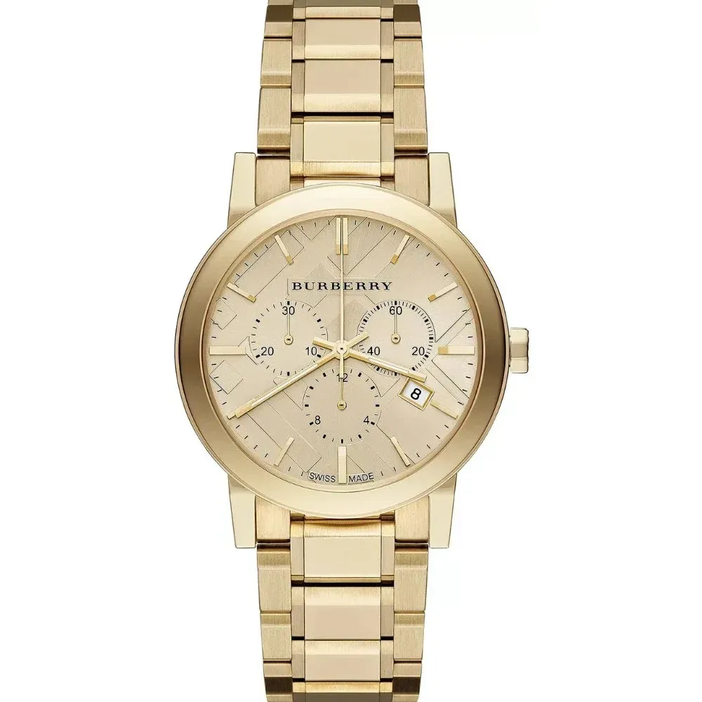 Burberry Bu9753 City Chronograph Gold Dial Men's Watch
