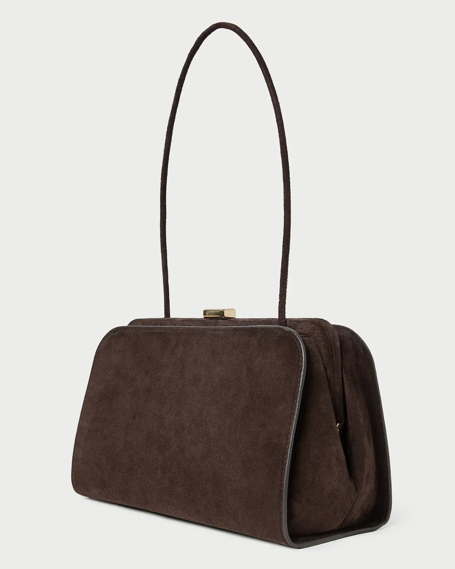 Zella Brown Suede Clutch