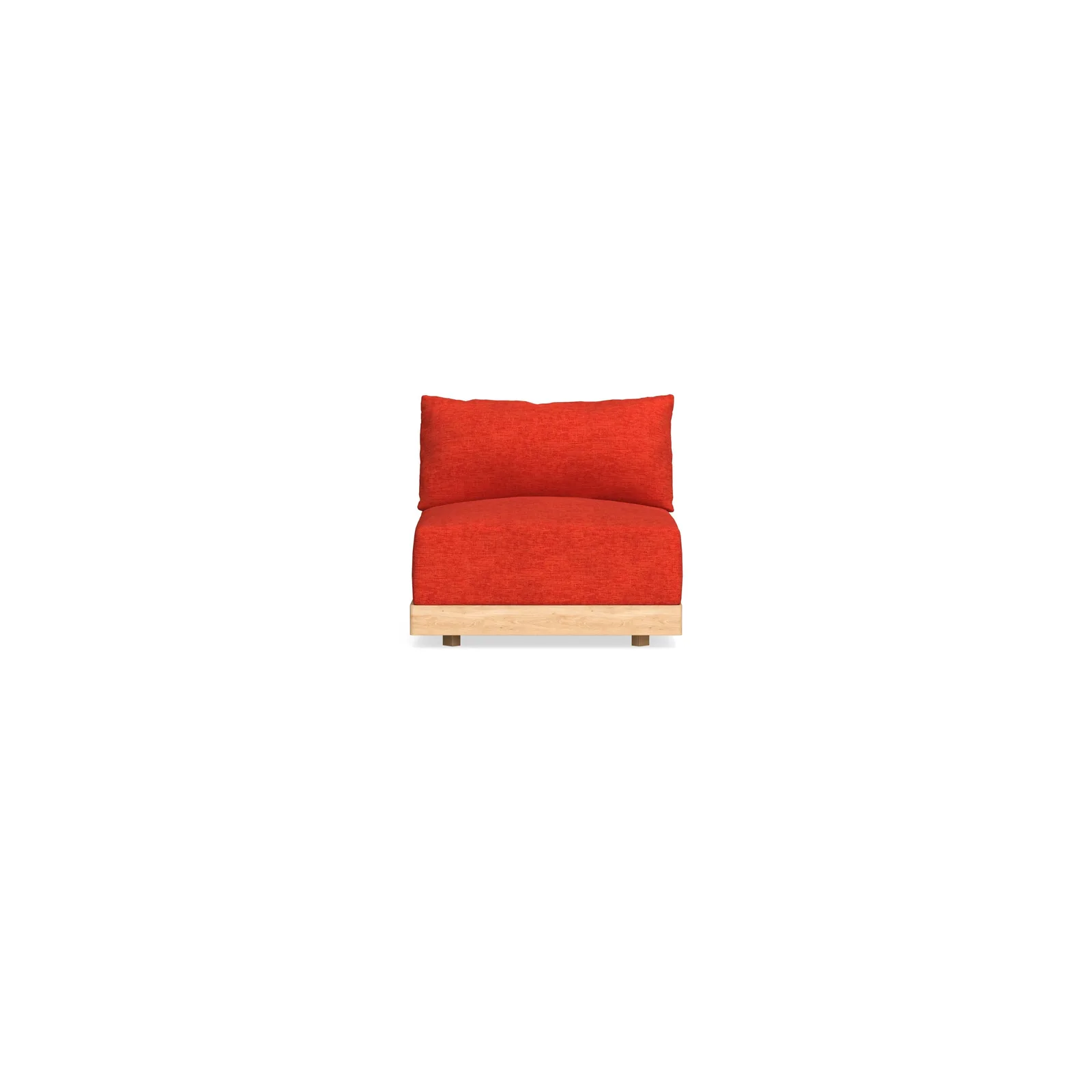 Slipcover Only – Modular Bondi Armless Chair in Poppy Orange