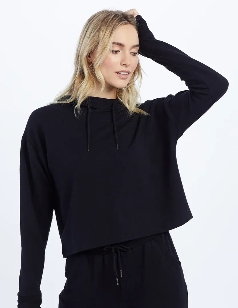 The Softest French Terry Cropped Hoodie – Sea Urchin