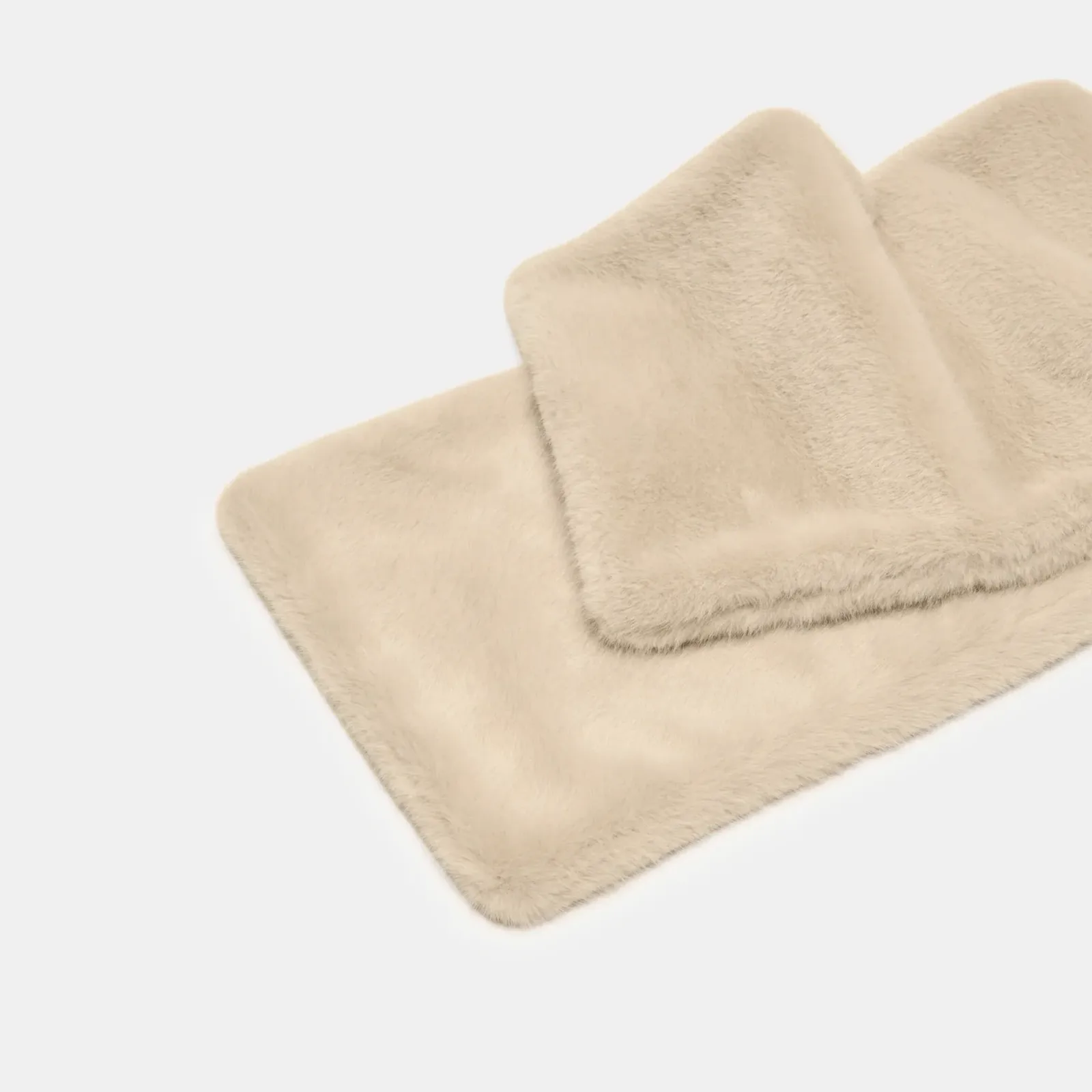 Faux Fur Scarf Stone