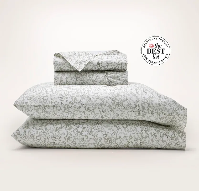 Percale Hemmed Sheet Set – Meadow Garden