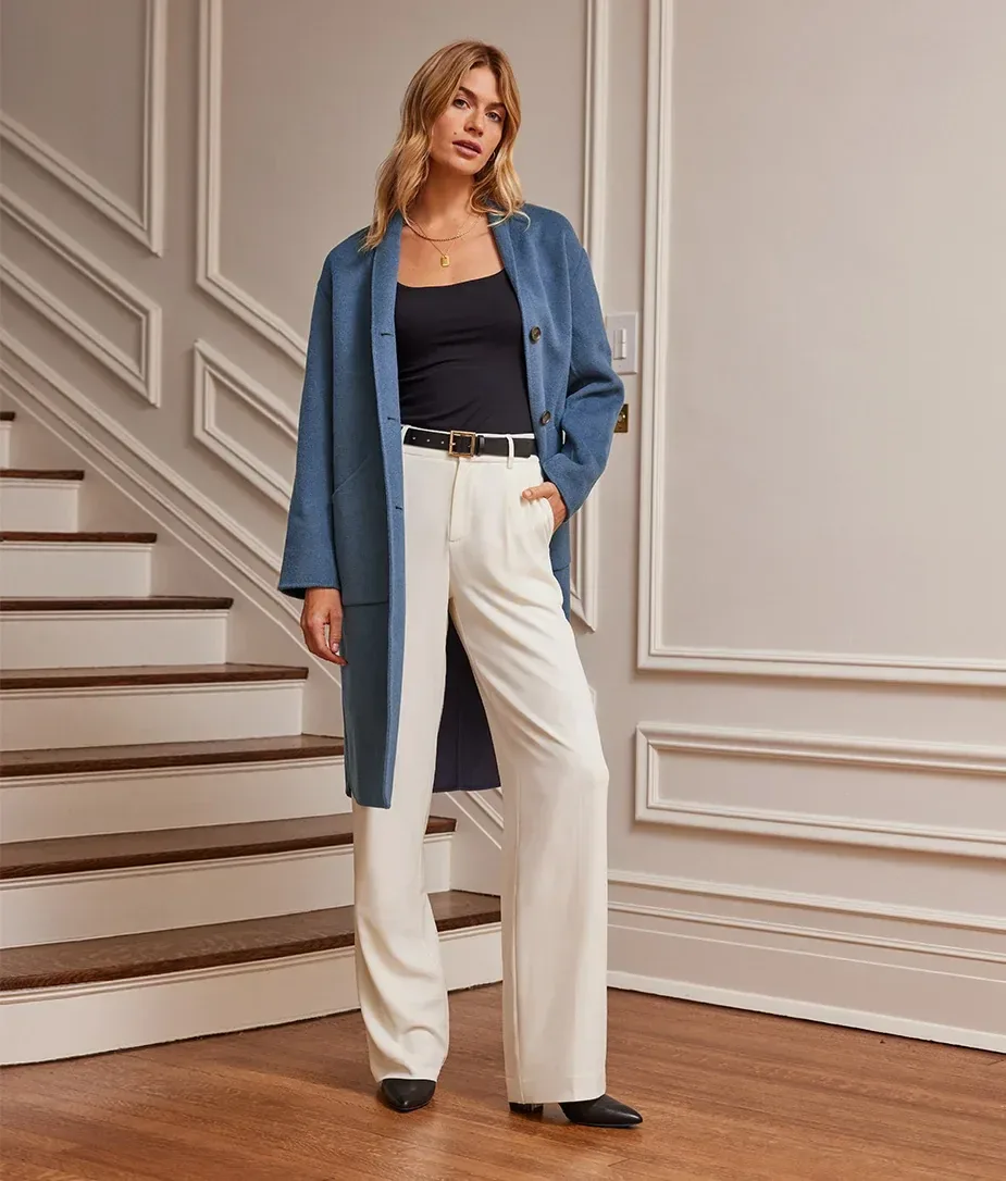The Warmest Wool Cocoon Coat – Slate
