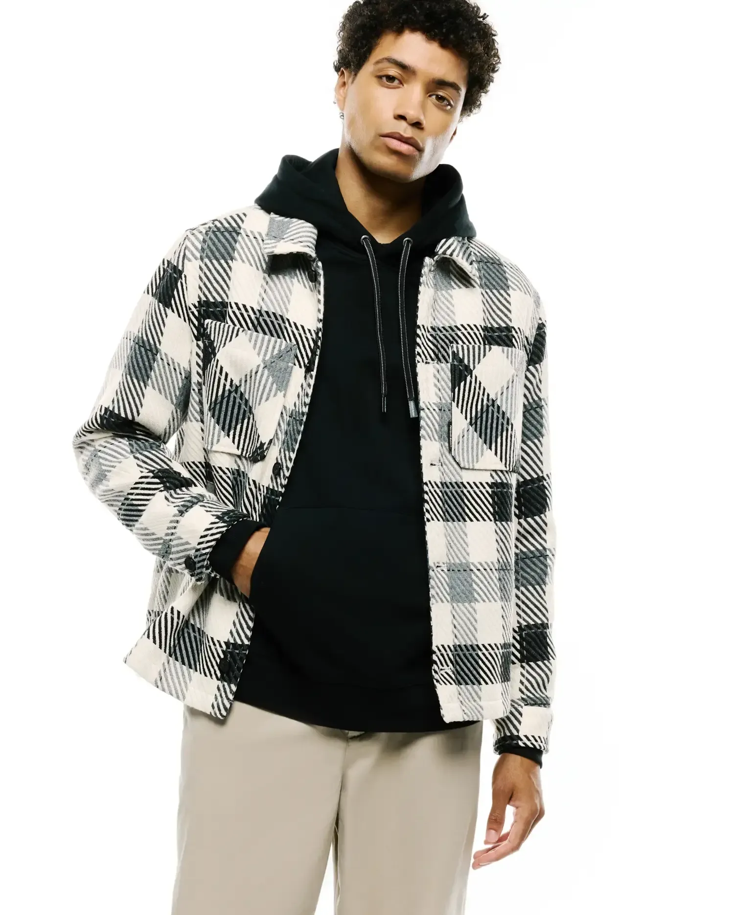 Kessler Oversized Plaid Overshirt – MT0300230