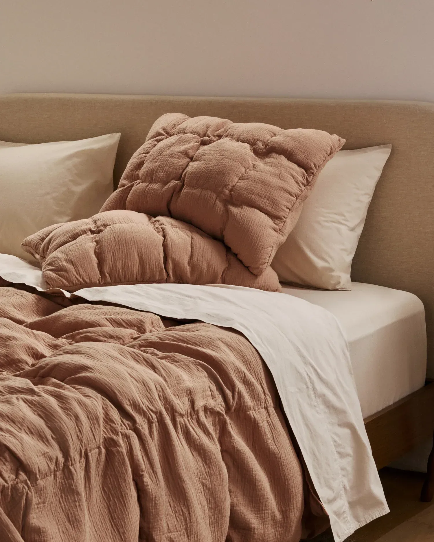 Relaxed Cotton Sham Set (Adobe)