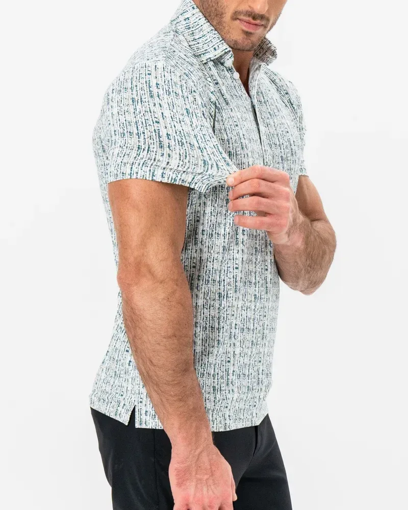 "The Vine" Green & Khaki Sketch Stripe