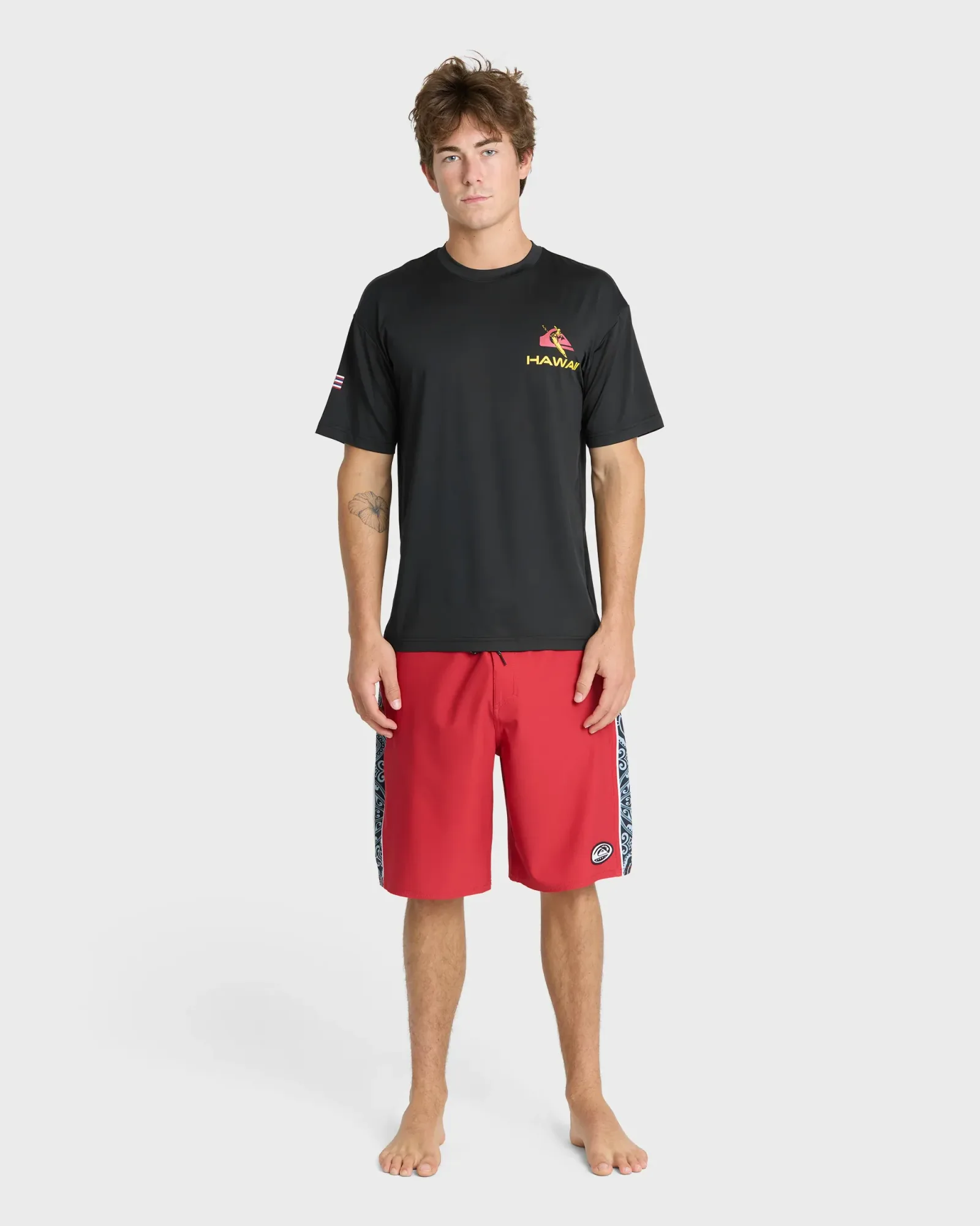 Hawaii Everyday 50 UPF Short Sleeve Surf Tee – Black