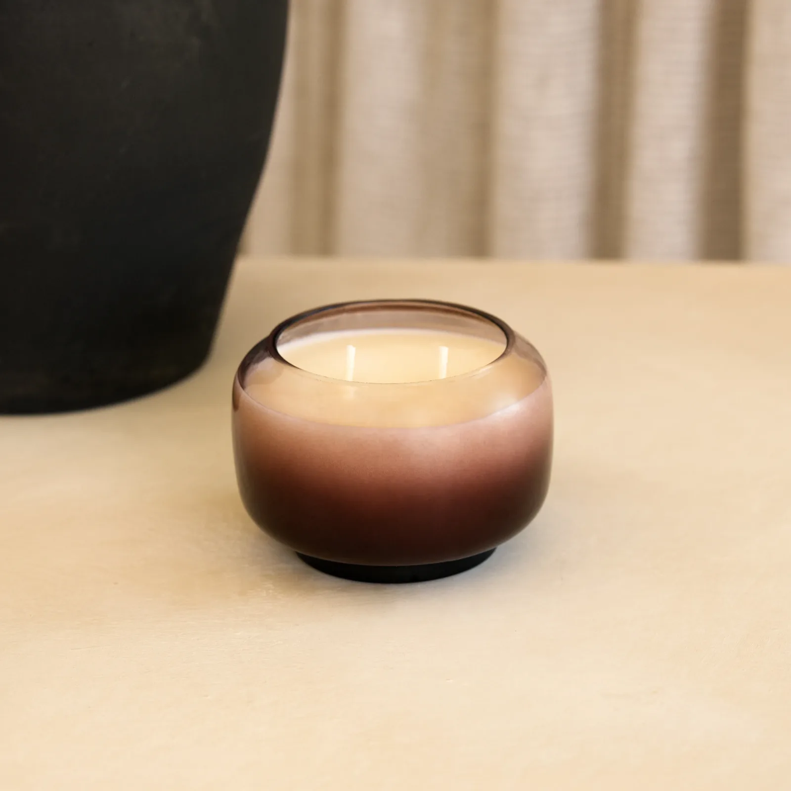 Plum Cognac Candle, Pedestal Glass 12 oz