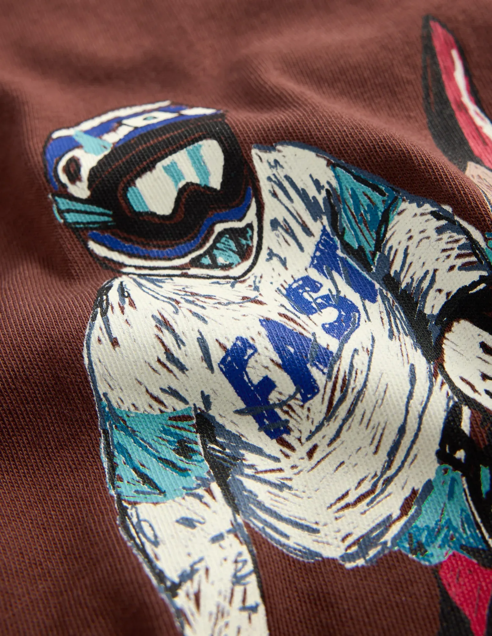 Long Sleeve Glow T-shirt-Woodland Brown Dirt Bike