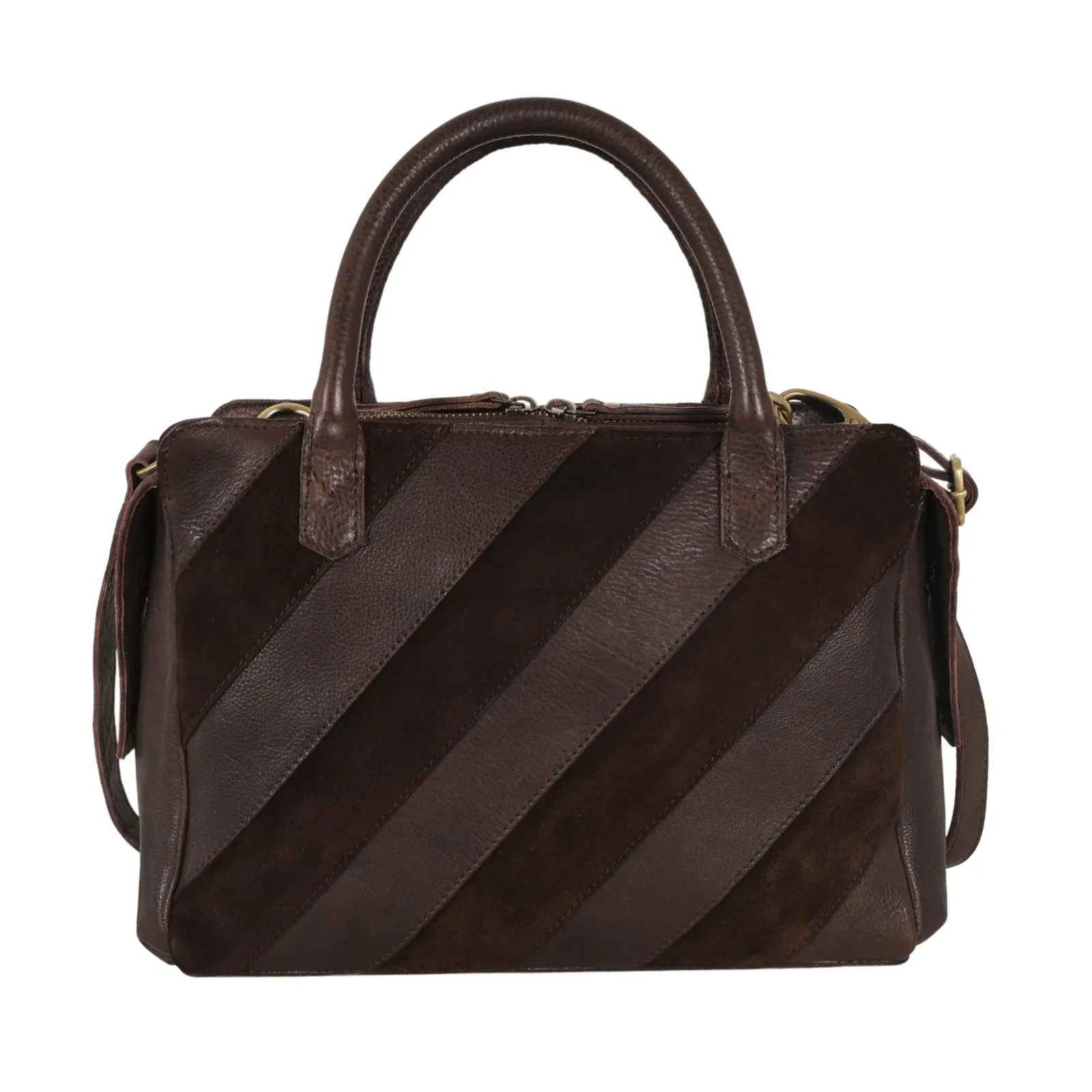 James Suede Leather Crossbody Bag
