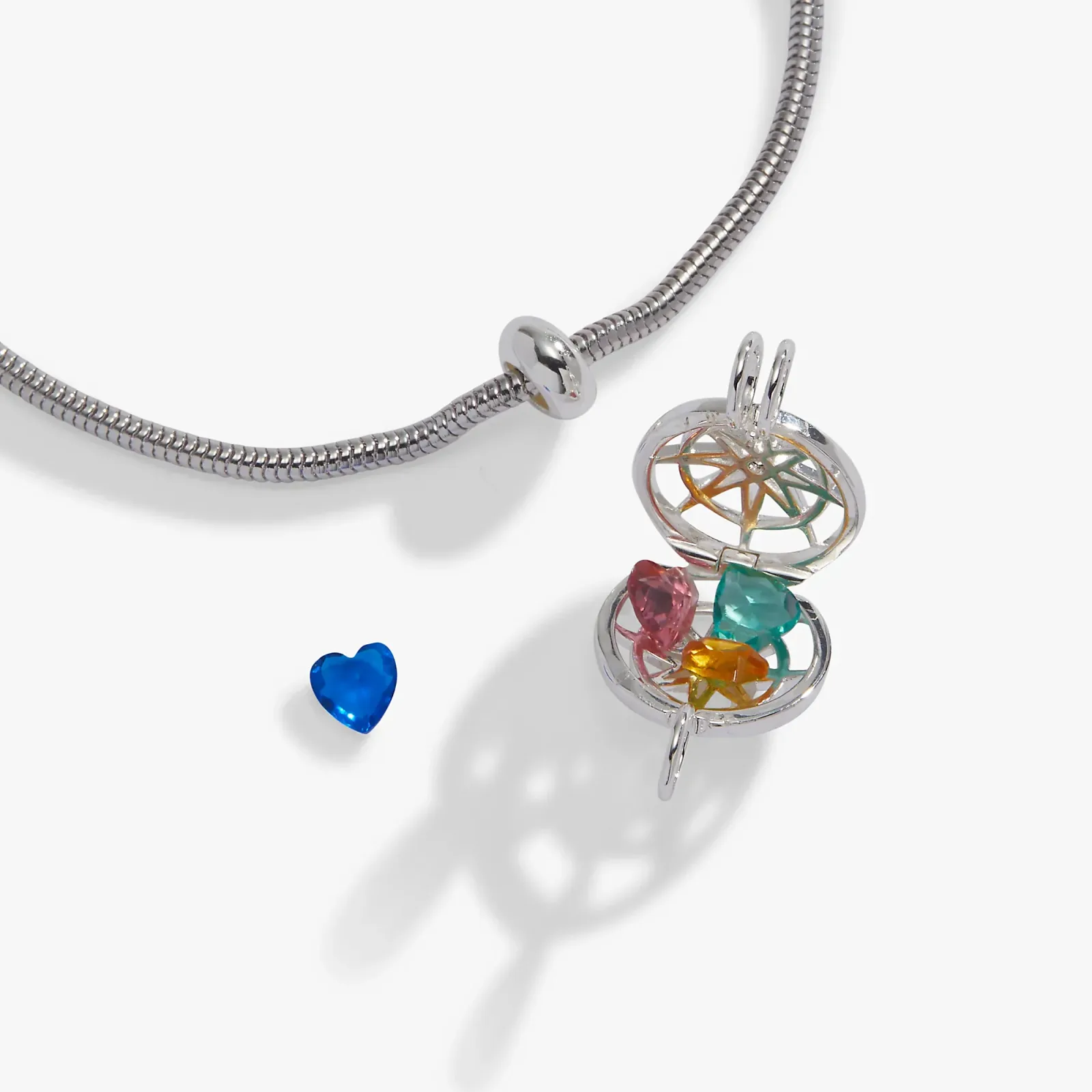 Compass Birthstone Shaker Bracelet