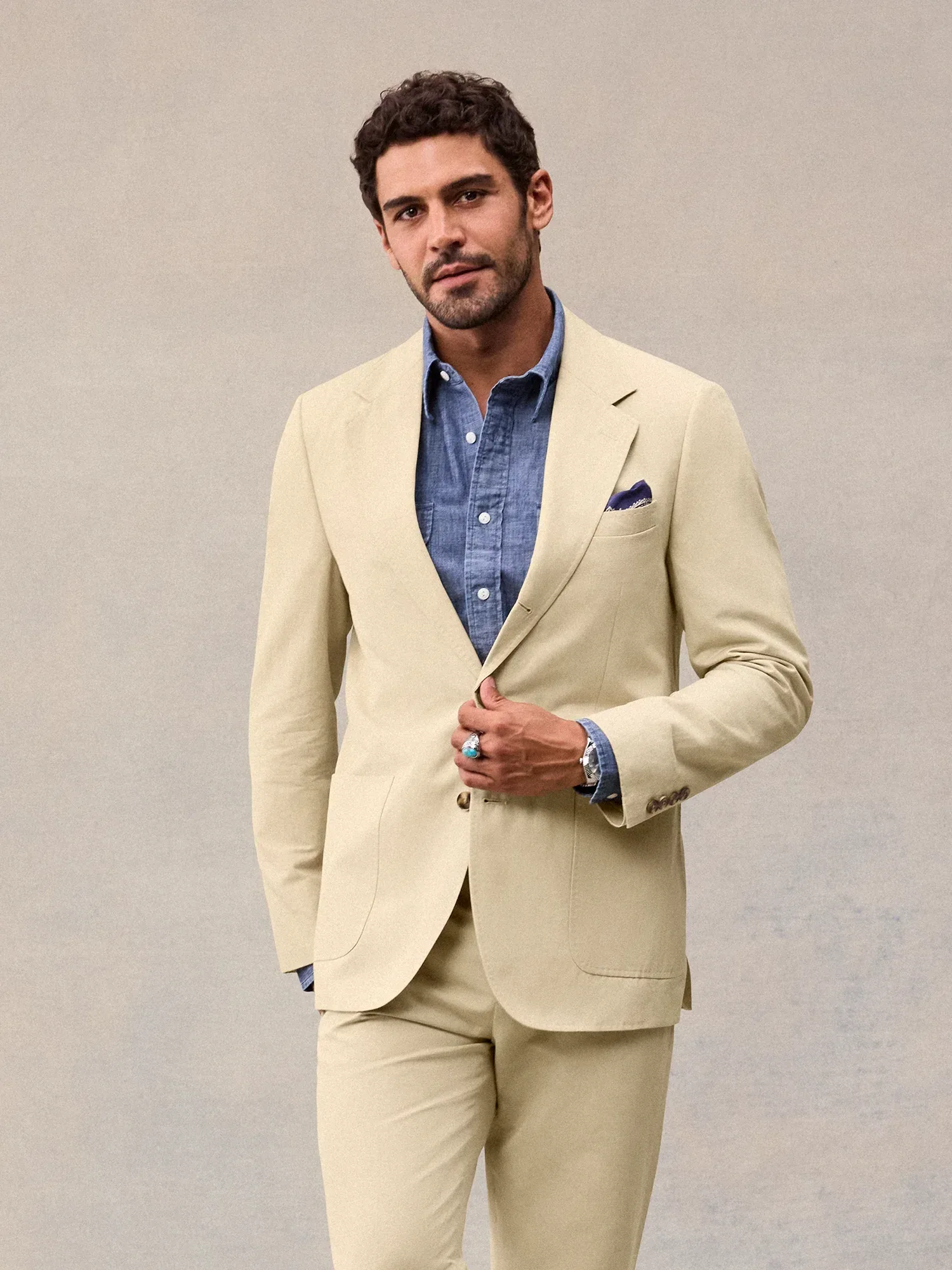 Larchmont Suit in Harvest Tan